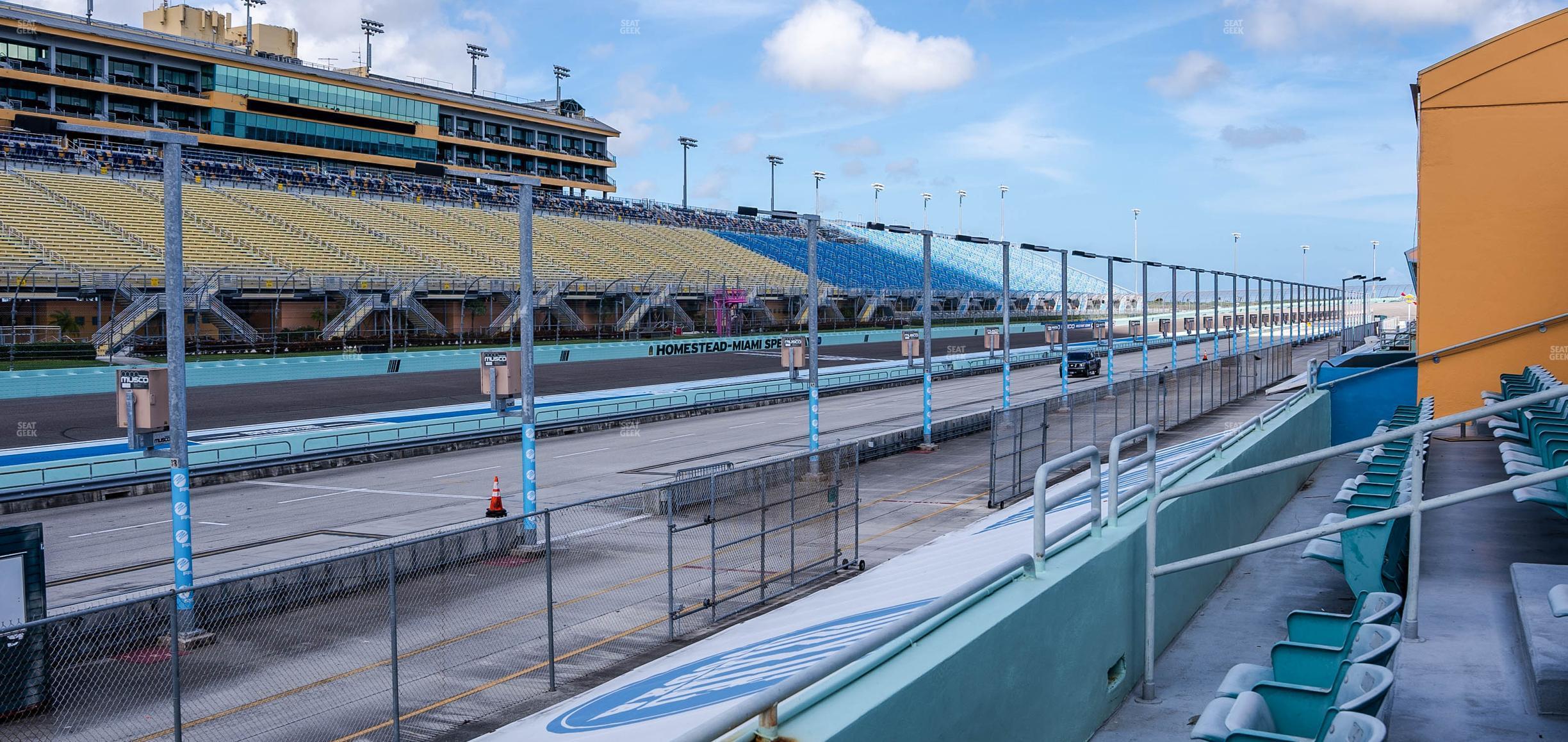 Seating view for Homestead-Miami Speedway Section Pit Road Cabana 7