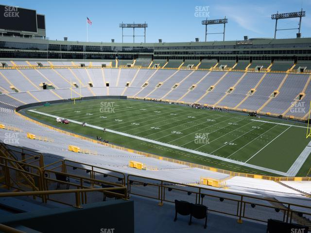 Seating view for Lambeau Field Section 332