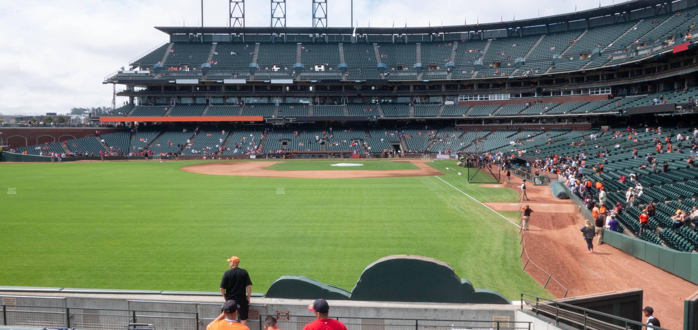 Seating view for Oracle Park Section Bleachers 136