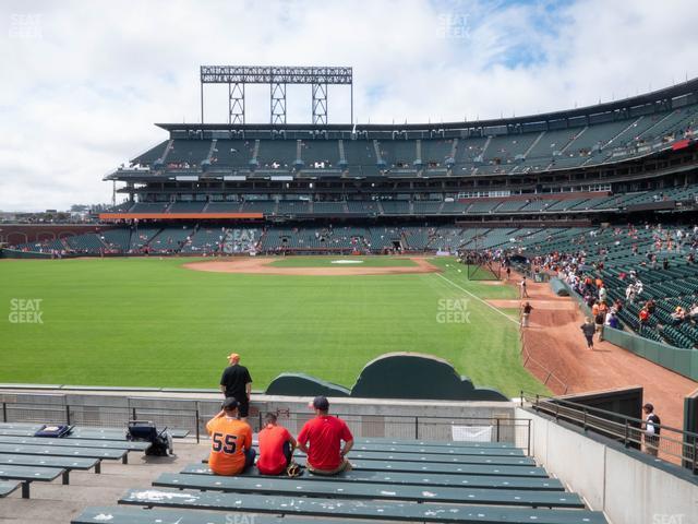 Seating view for Oracle Park Section Bleachers 136