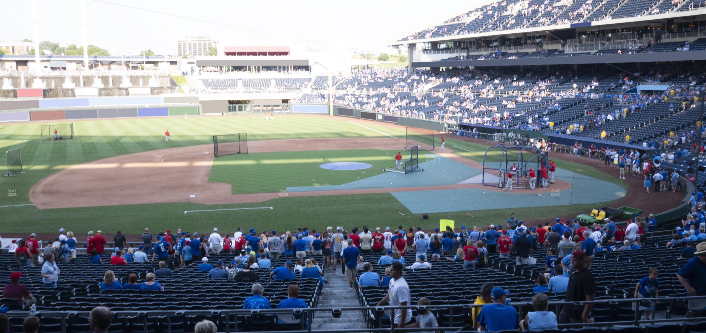 Seating view for Kauffman Stadium Section 221