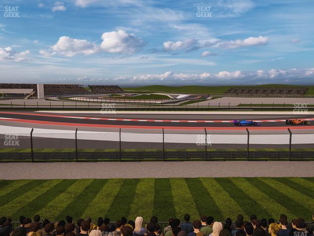 Seating view for Circuit of The Americas Section Turn 4 Grandstand 9