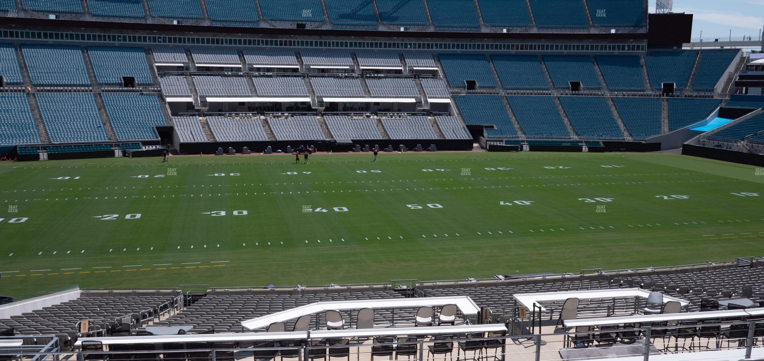 Seating view for EverBank Stadium Section Gallagher Club 111