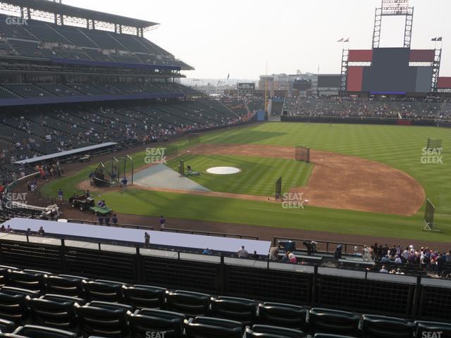 Seating view for Coors Field Section 222