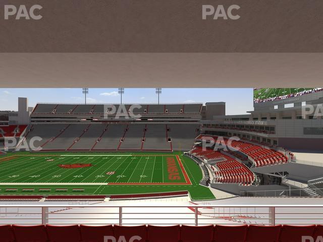 Seating view for Razorback Stadium Section 218