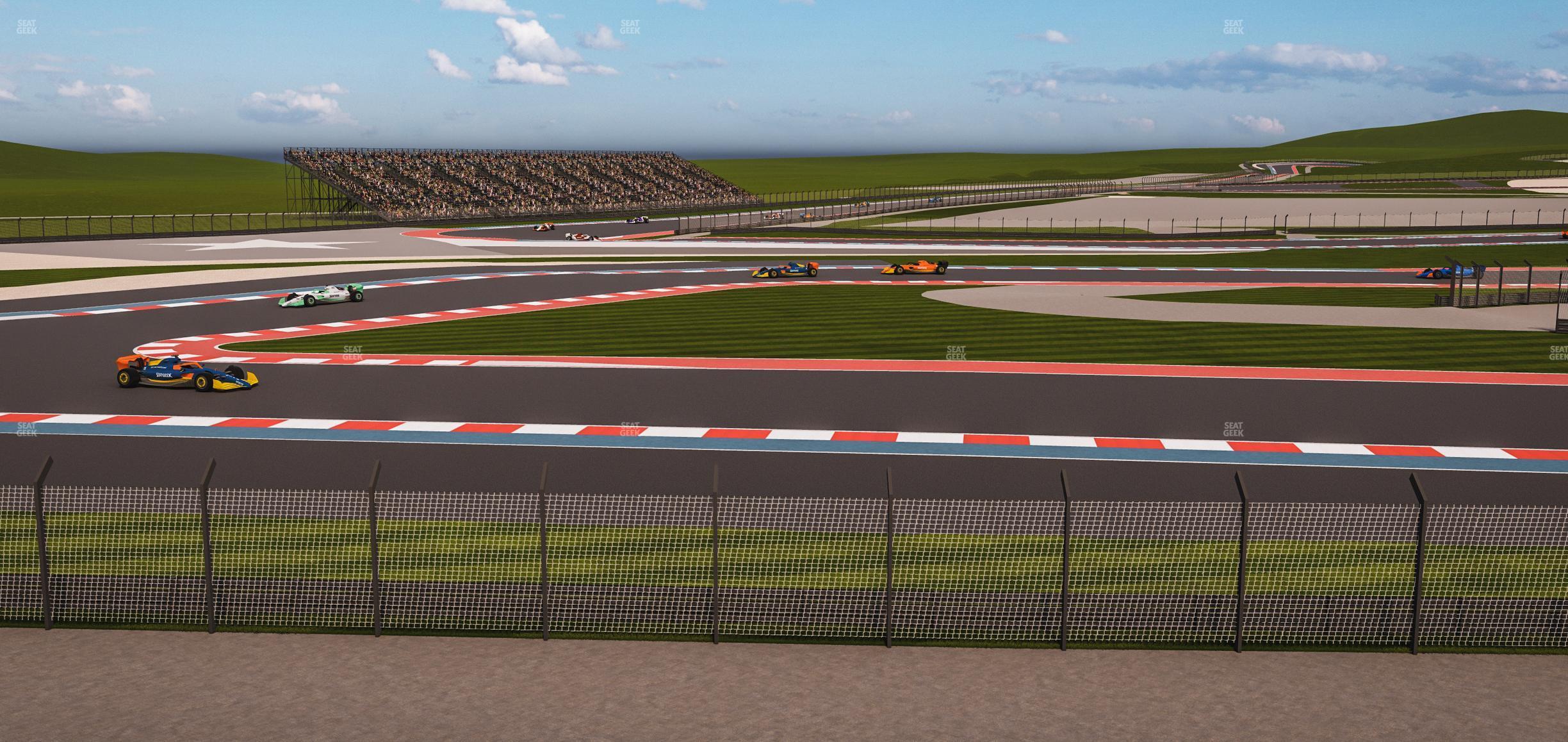 Seating view for Circuit of The Americas Section Turn 15 Grandstand 12