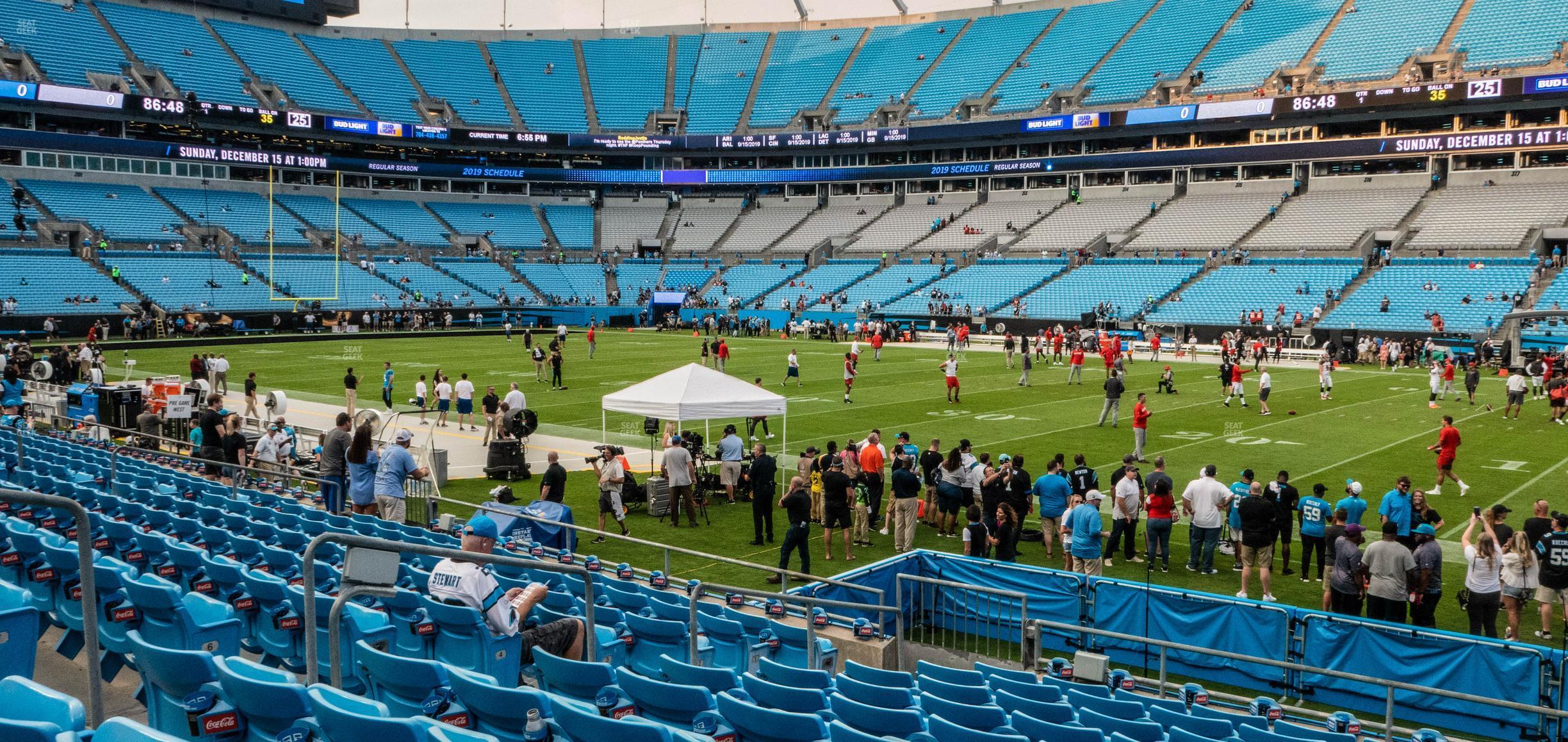 Seating view for Bank of America Stadium Section 128