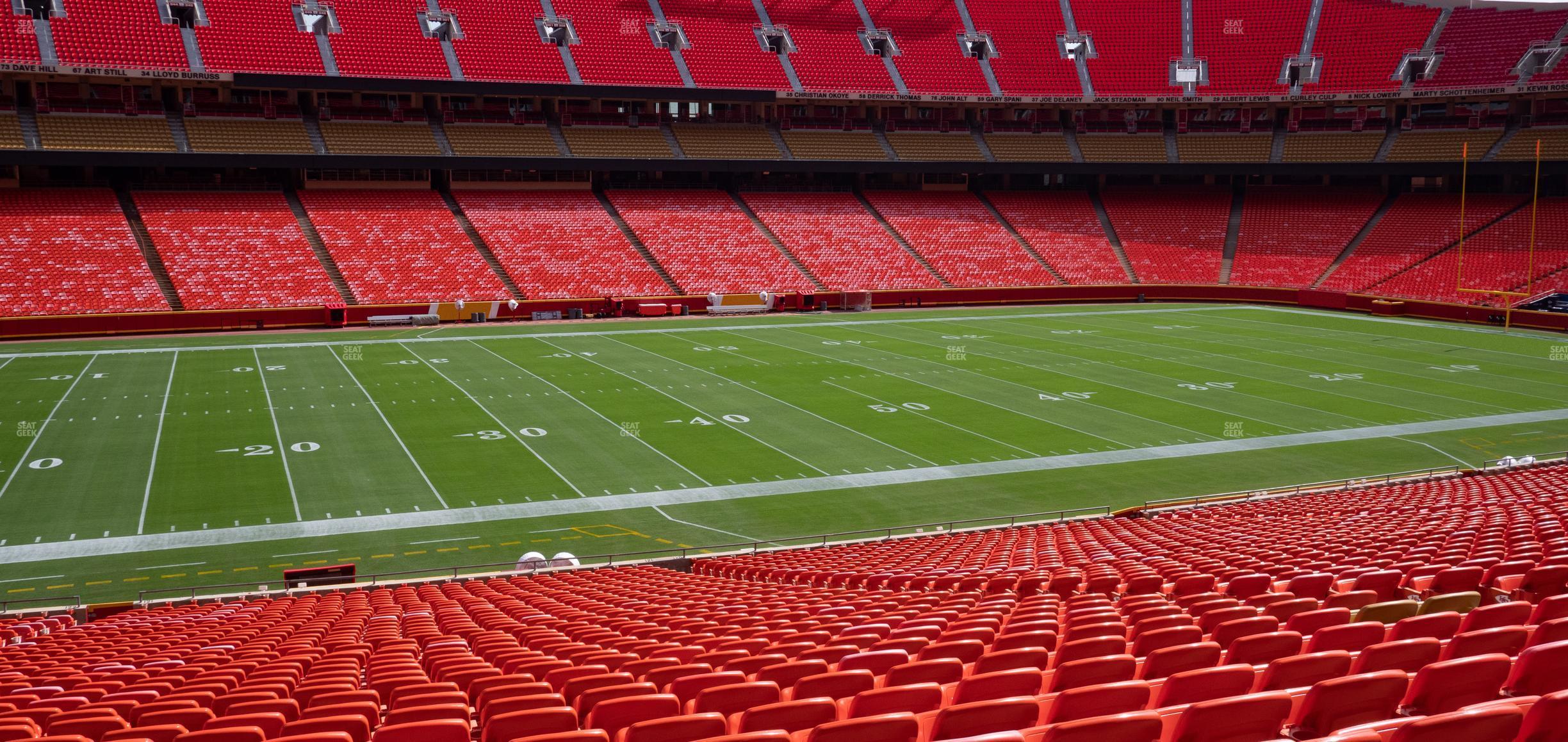 Seating view for GEHA Field at Arrowhead Stadium Section Ada 121