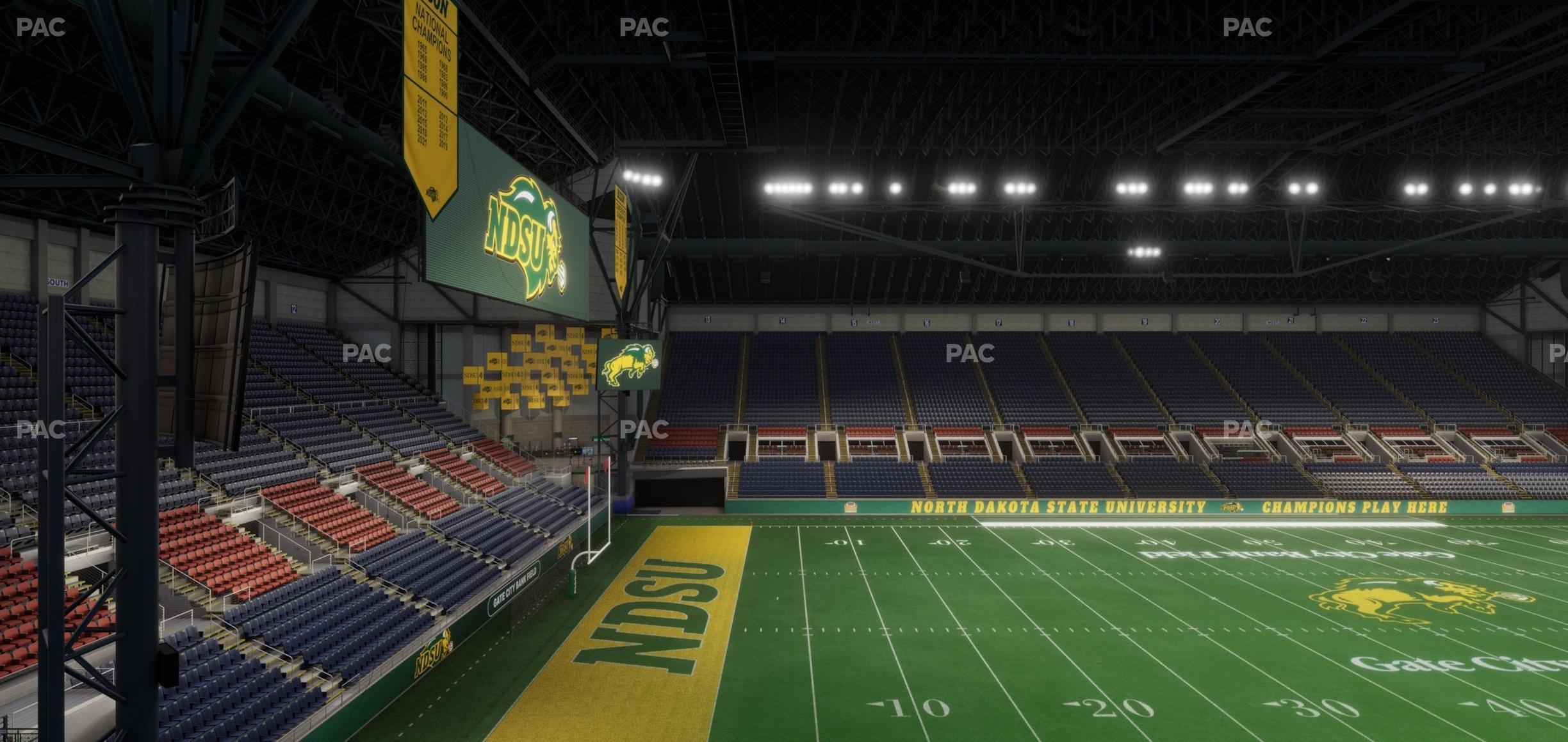 Seating view for Fargodome Section Elevated 5