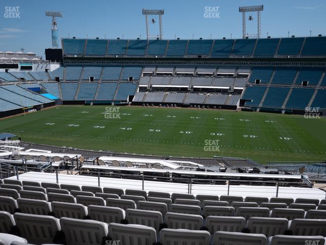 Seating view for EverBank Stadium Section Gallagher Club 208