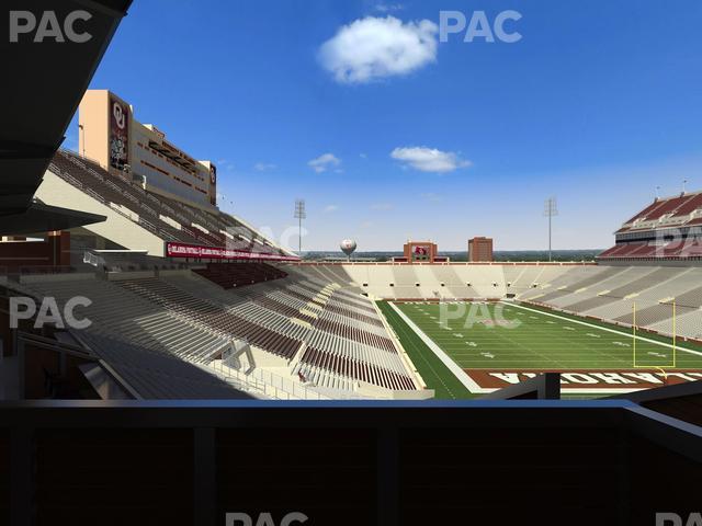 Seating view for Gaylord Family Oklahoma Memorial Stadium Section Suite 48