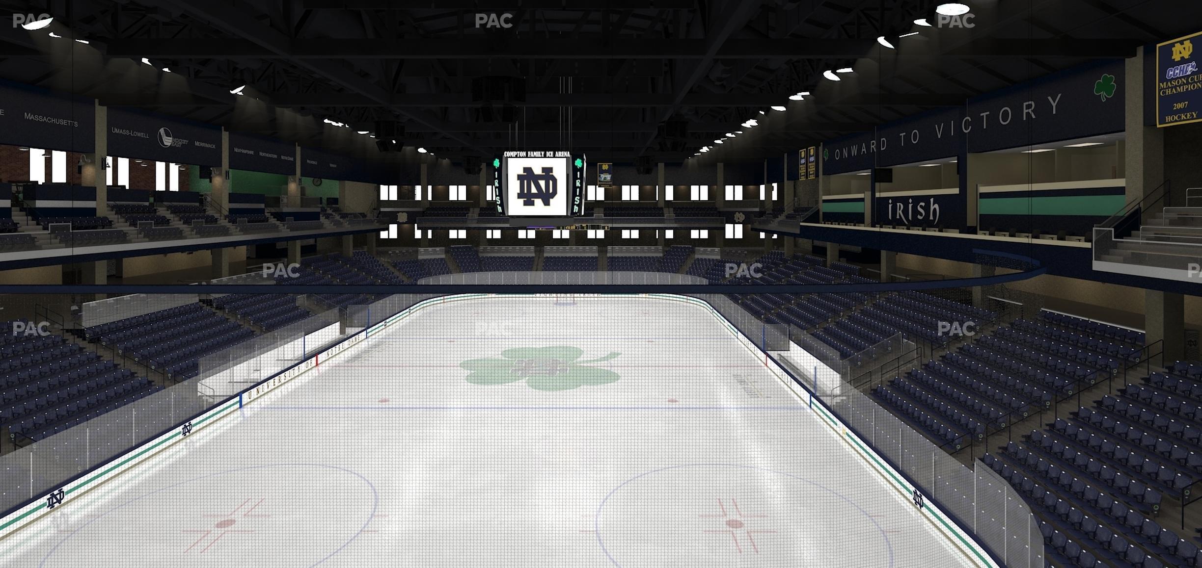 Seating view for Compton Family Ice Arena Section 104