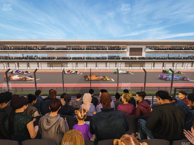 Seating view for Circuit of The Americas Section Main Grandstand Lower Level 115