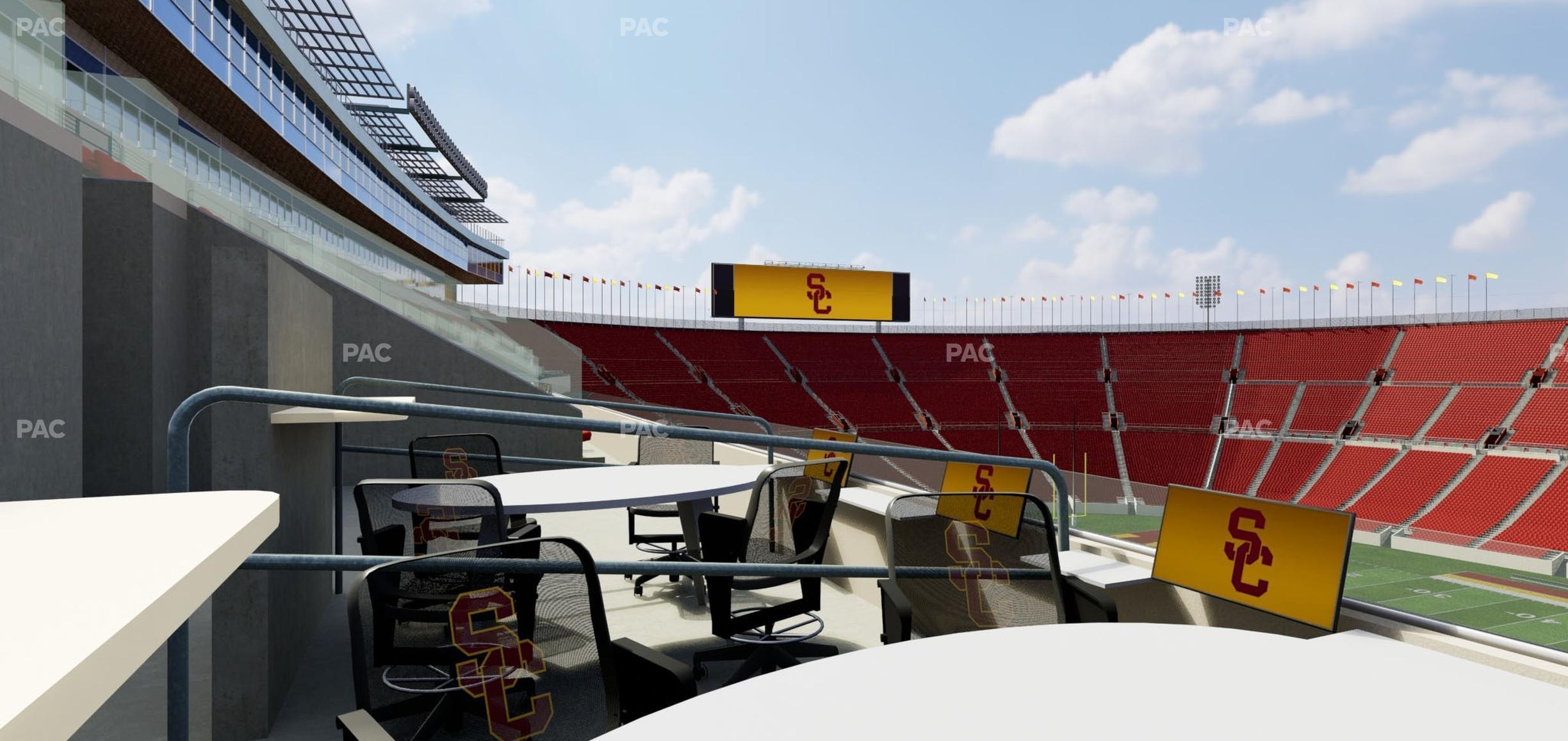 Seating view for Los Angeles Memorial Coliseum Section Loge 405