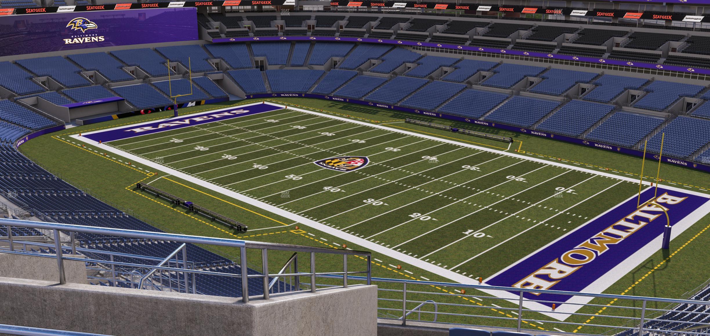 Seating view for M&T Bank Stadium Section 547