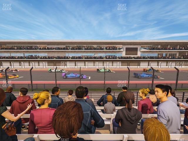 Seating view for Circuit of The Americas Section Main Grandstand Trackside East 122