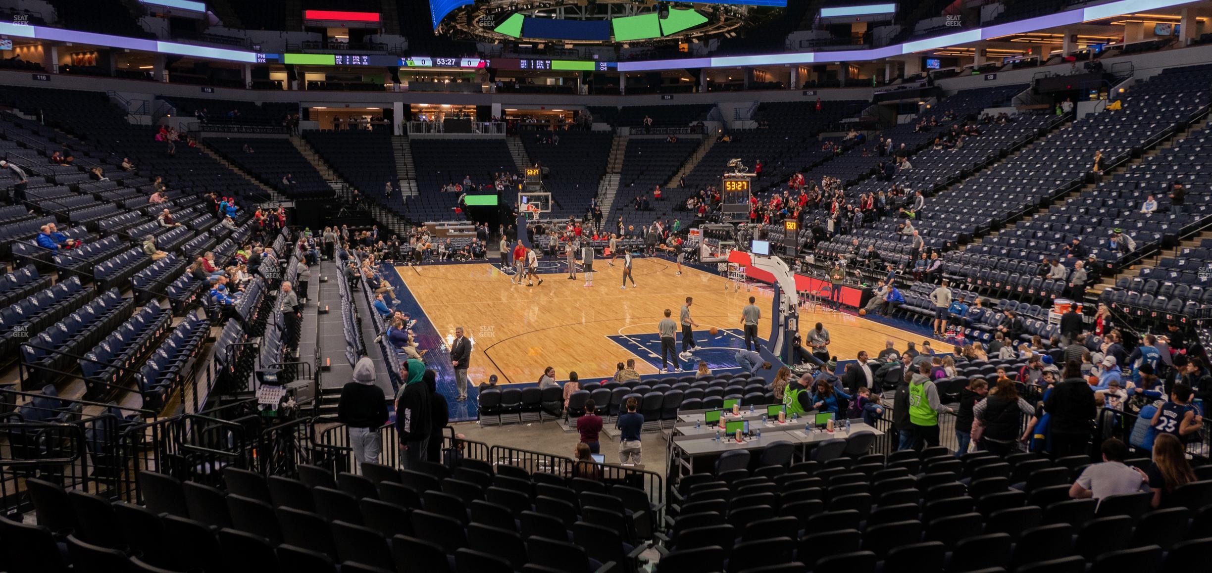 Seating view for Target Center Section 104