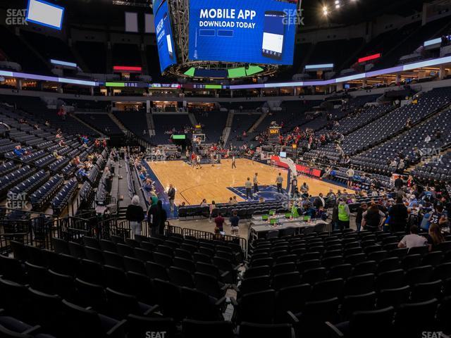 Seating view for Target Center Section 104