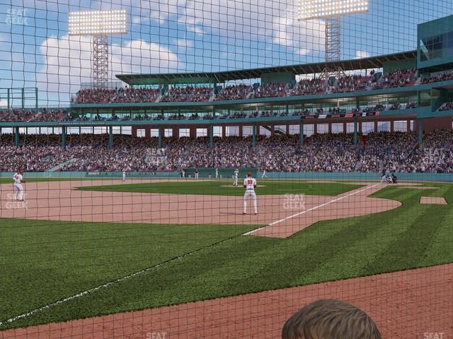 Seating view for Fenway Park Section Dugout Box 77