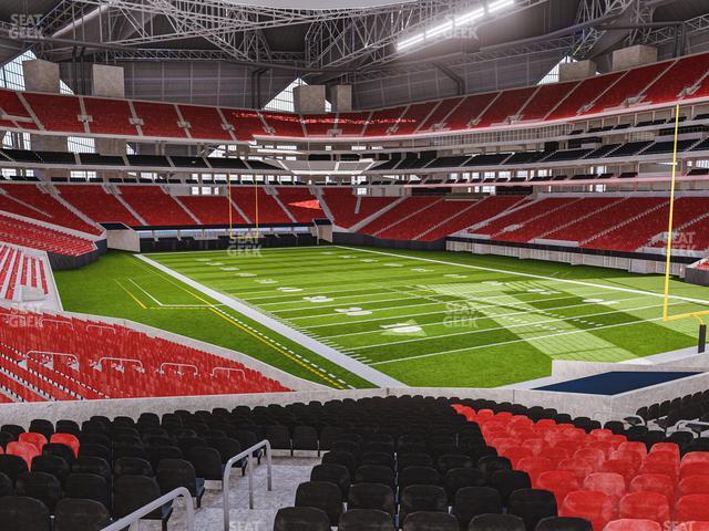 Seating view for Mercedes-Benz Stadium Section 104