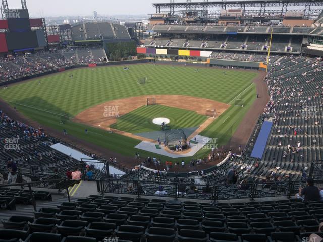 Seating view for Coors Field Section Upper 332