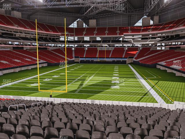 Seating view for Mercedes-Benz Stadium Section 136