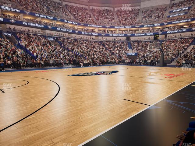 Seating view for Smoothie King Center Section 102 Floor