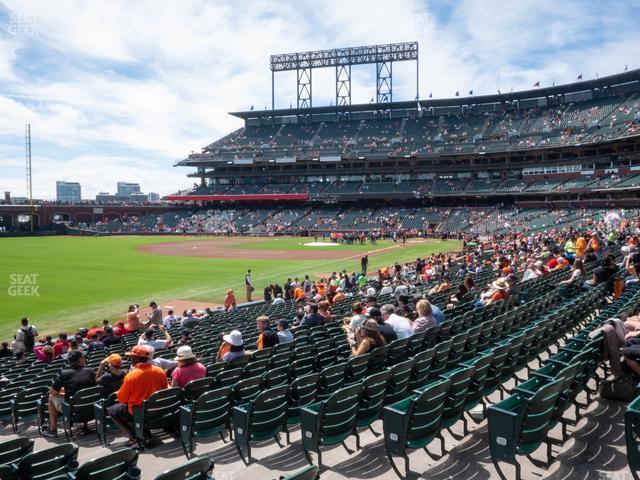 Seating view for Oracle Park Section Lower Box 131