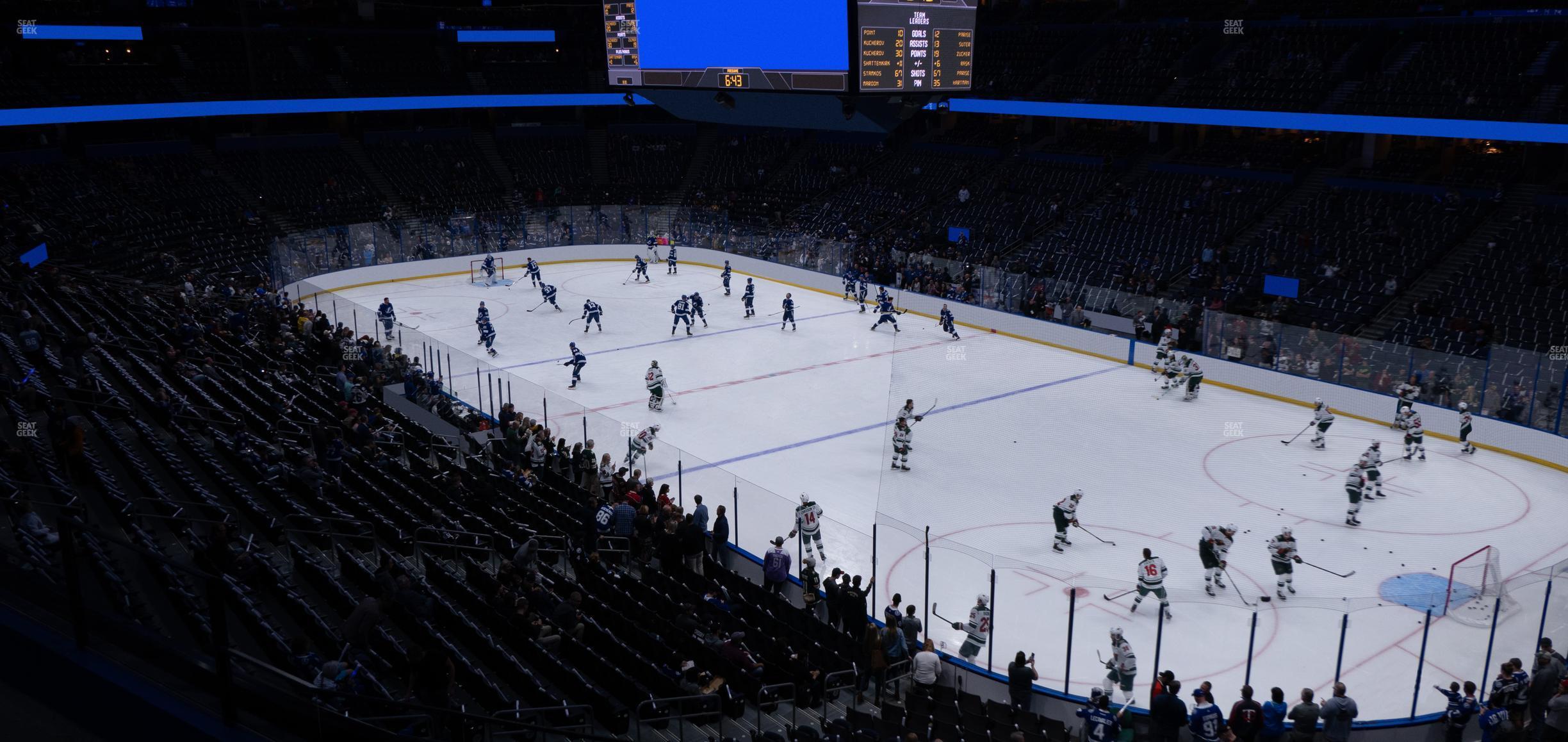 Seating view for Amalie Arena Section 212