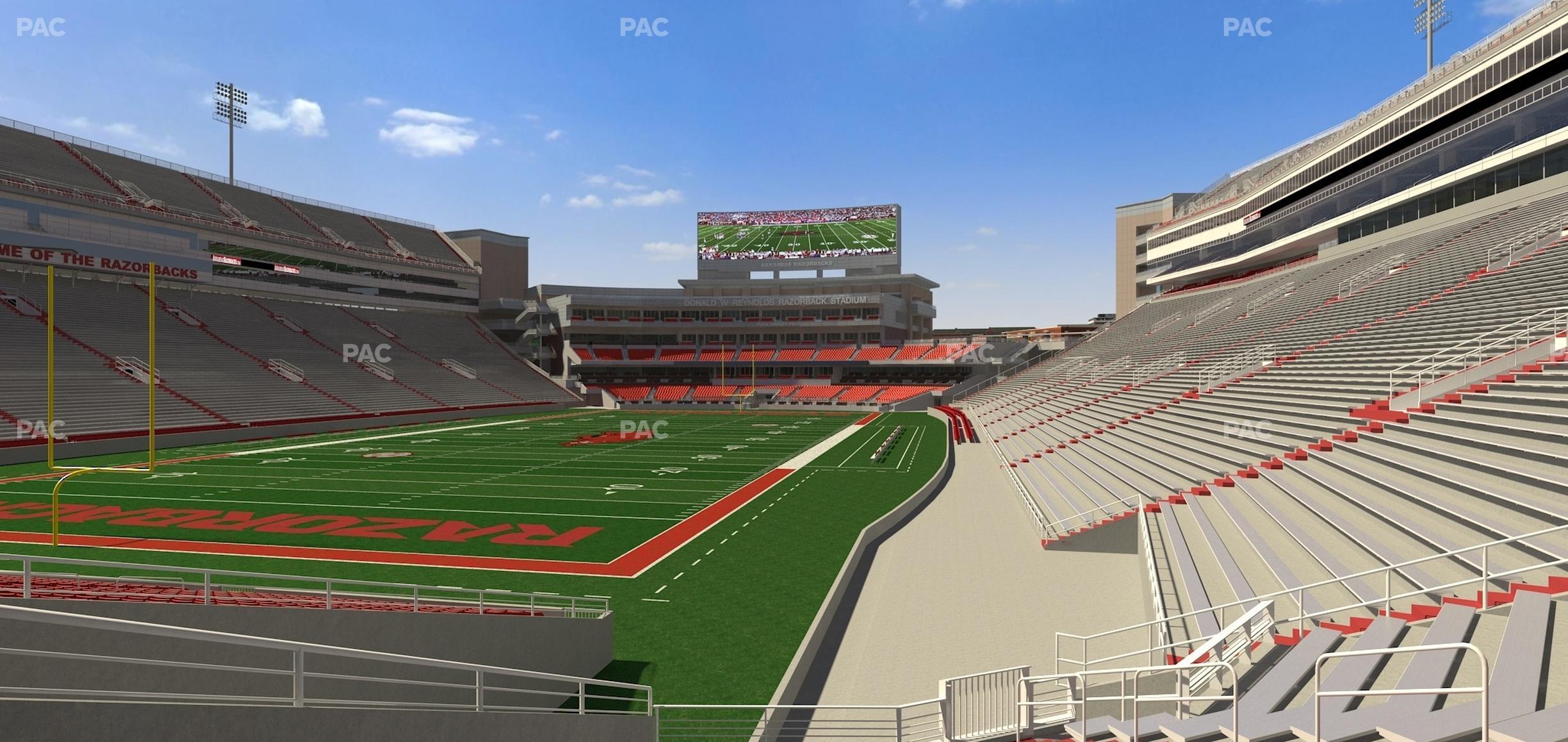 Seating view for Razorback Stadium Section 128