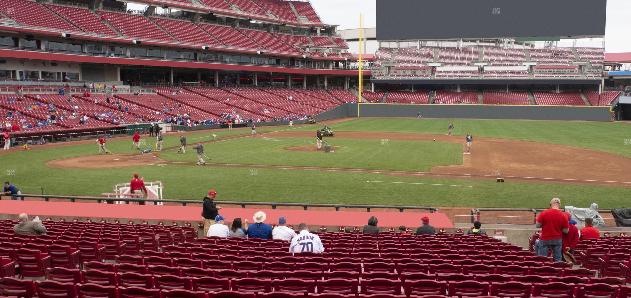 Seating view for Great American Ball Park Section 130