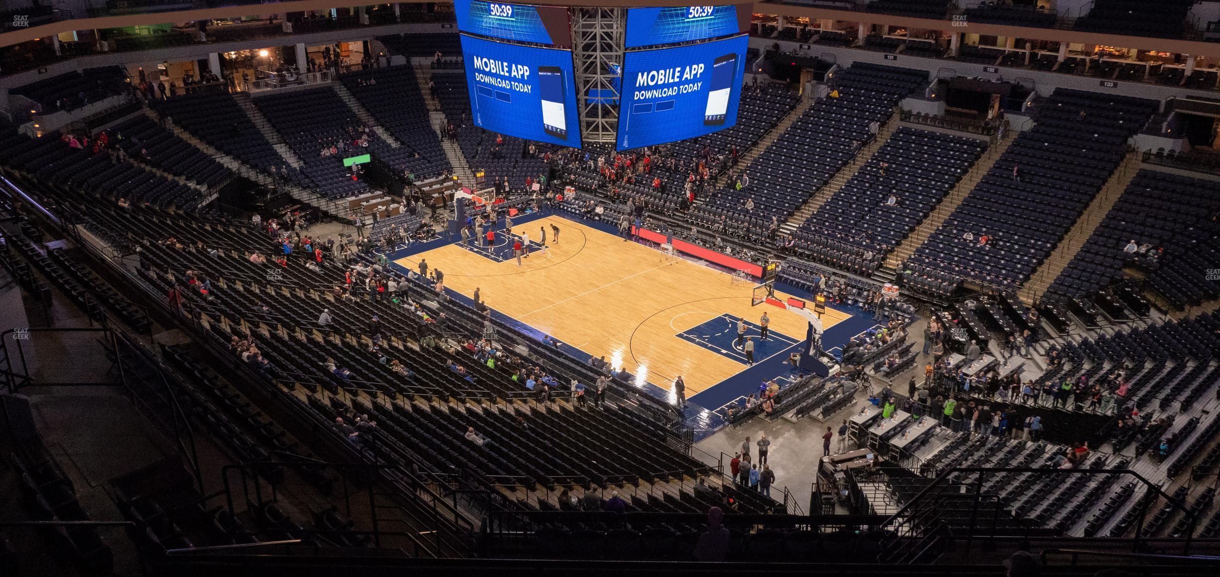 Seating view for Target Center Section 206