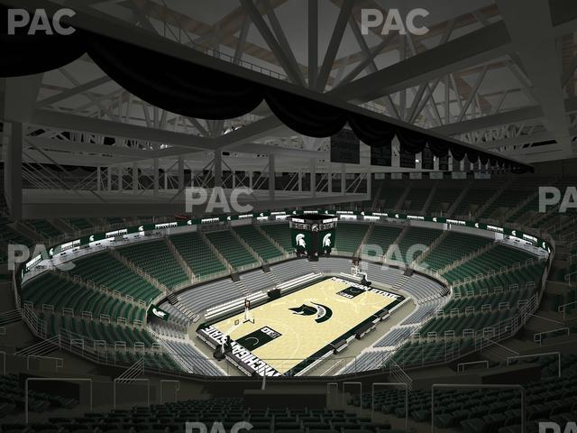 Seating view for Jack Breslin Student Events Center Section Bleachers 214