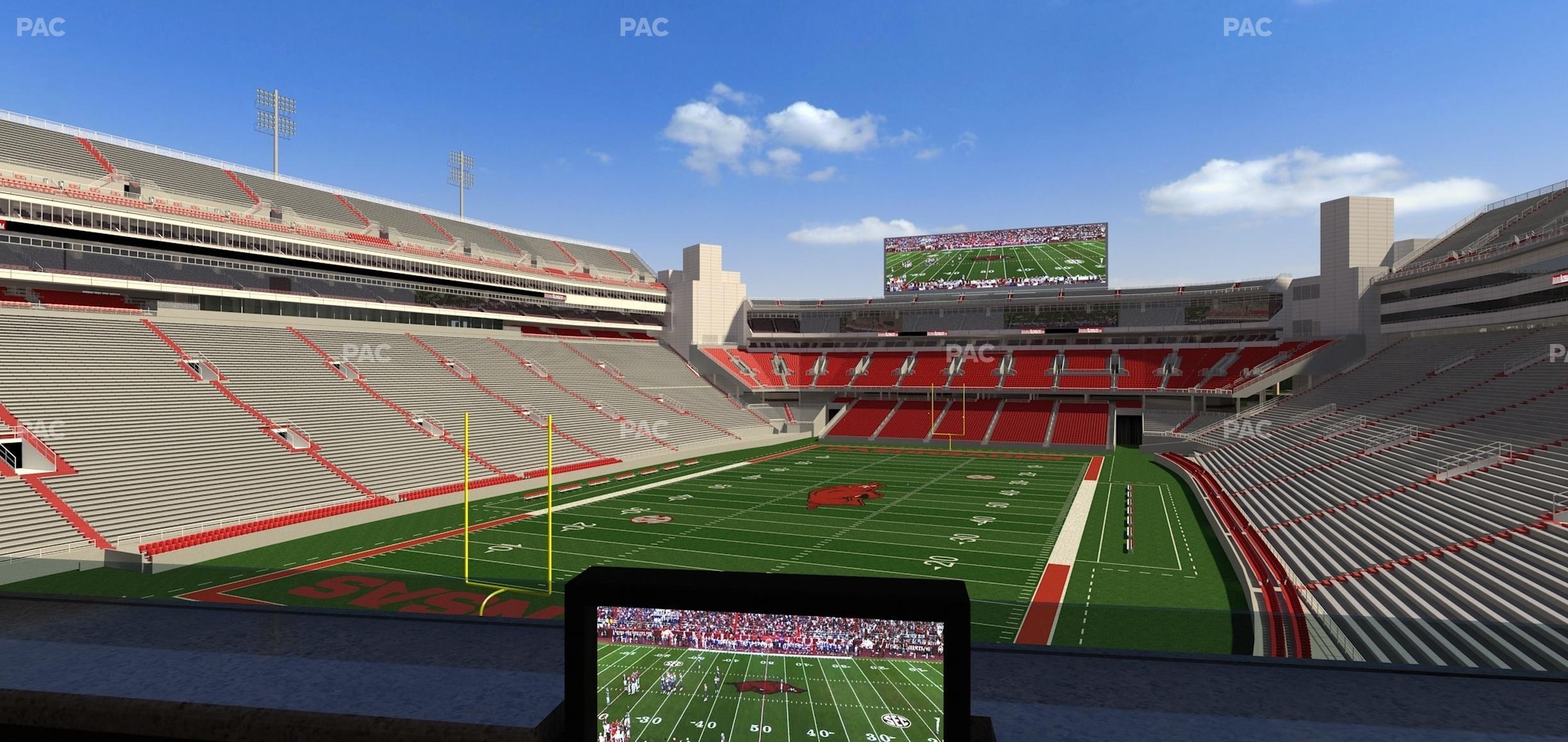 Seating view for Razorback Stadium Section Loge 69