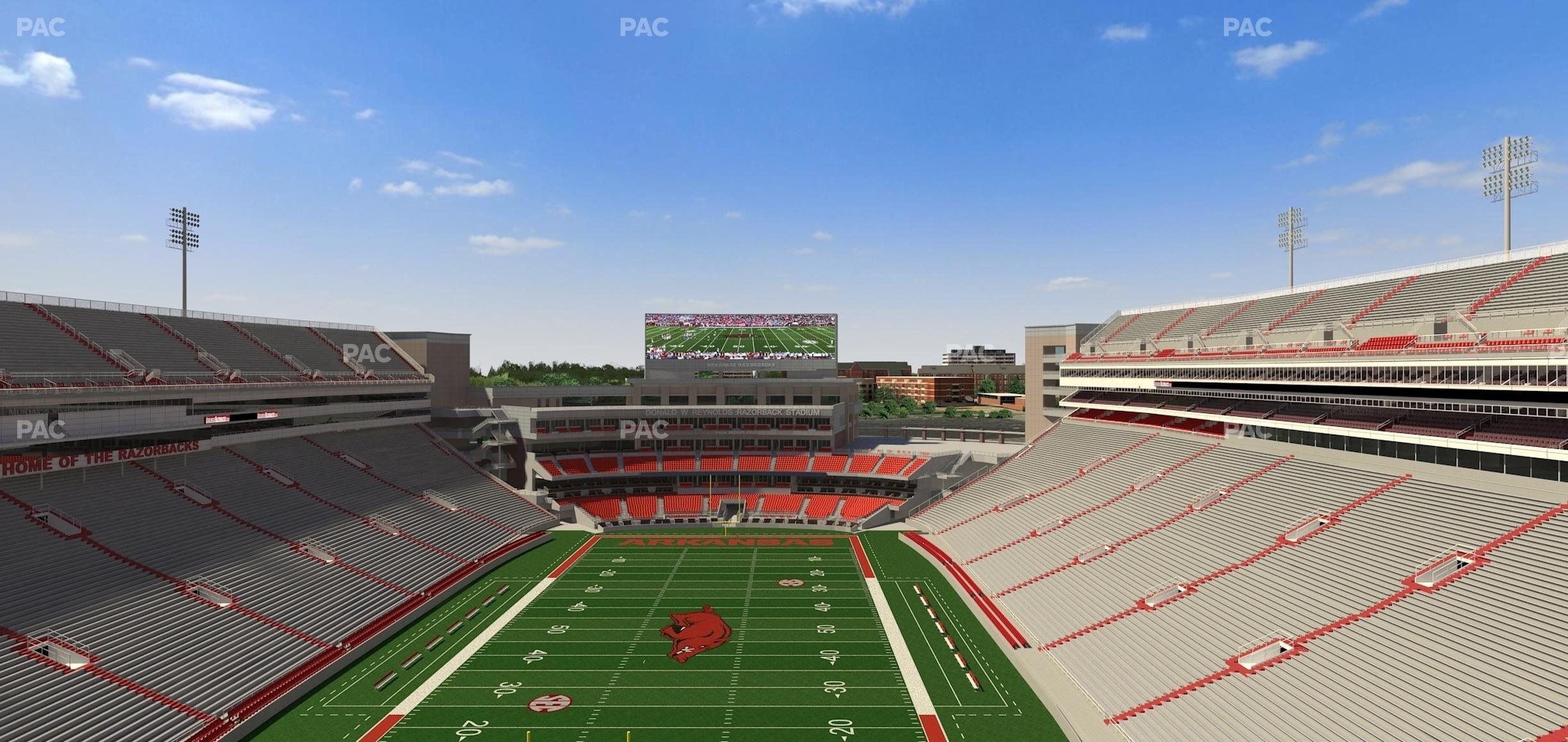 Seating view for Razorback Stadium Section 533