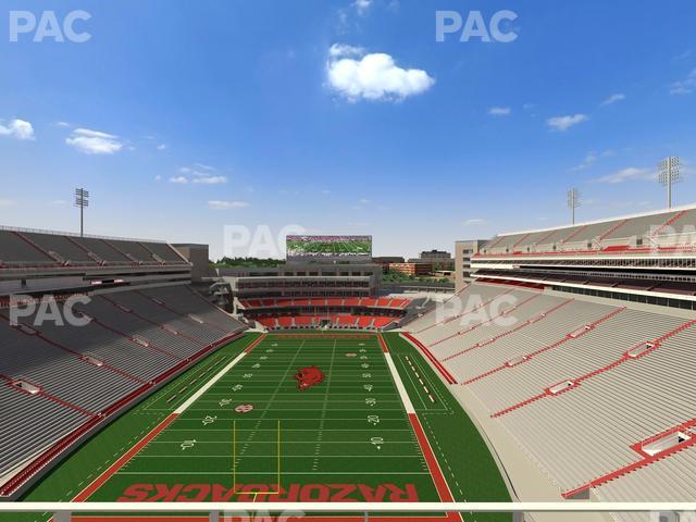 Seating view for Razorback Stadium Section 533