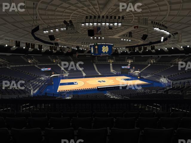 Seating view for Purcell Pavilion at the Joyce Center Section 102