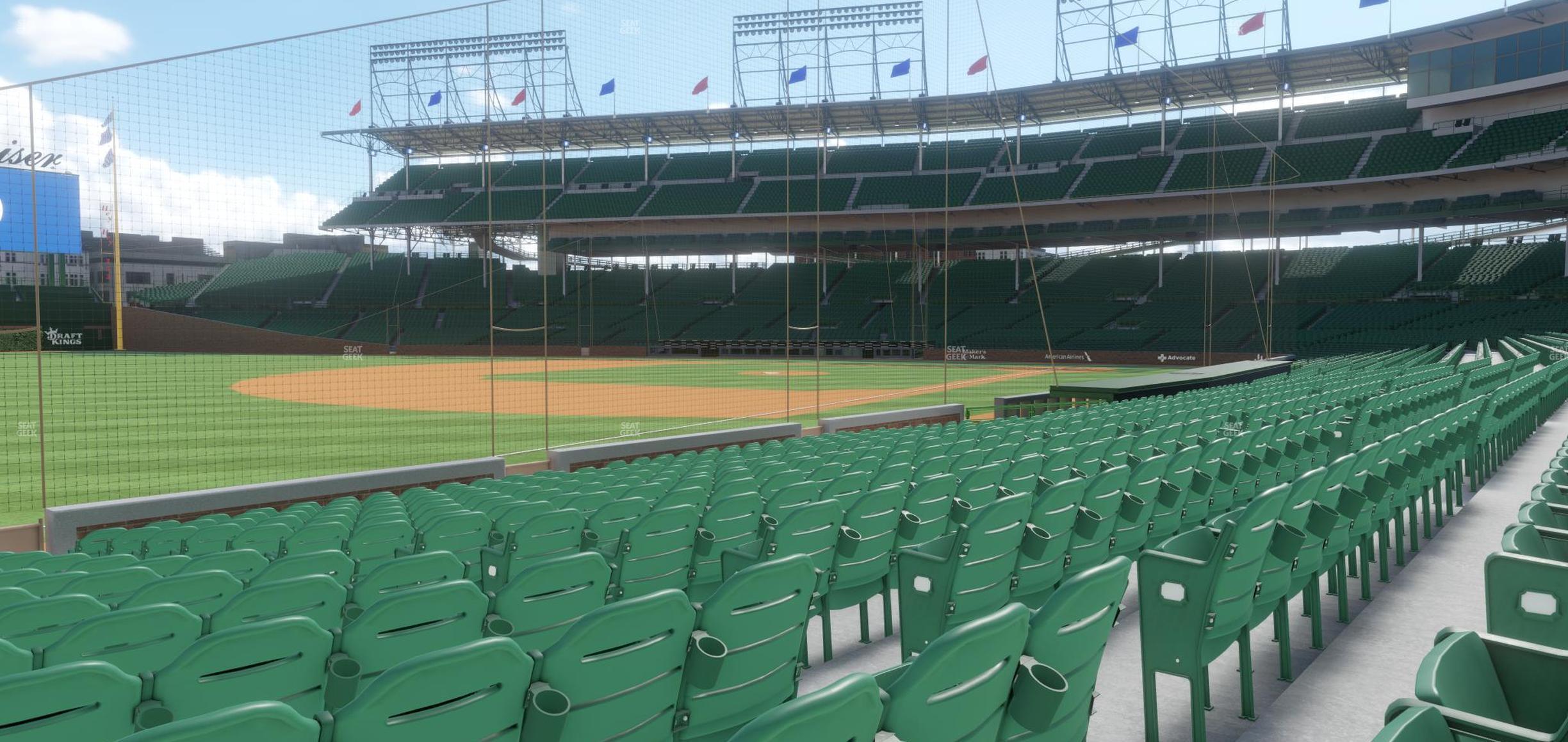 Seating view for Wrigley Field Section Club Box Outfield 6