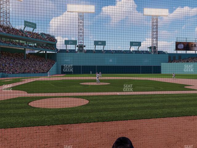 Seating view for Fenway Park Section Field Box Club 34