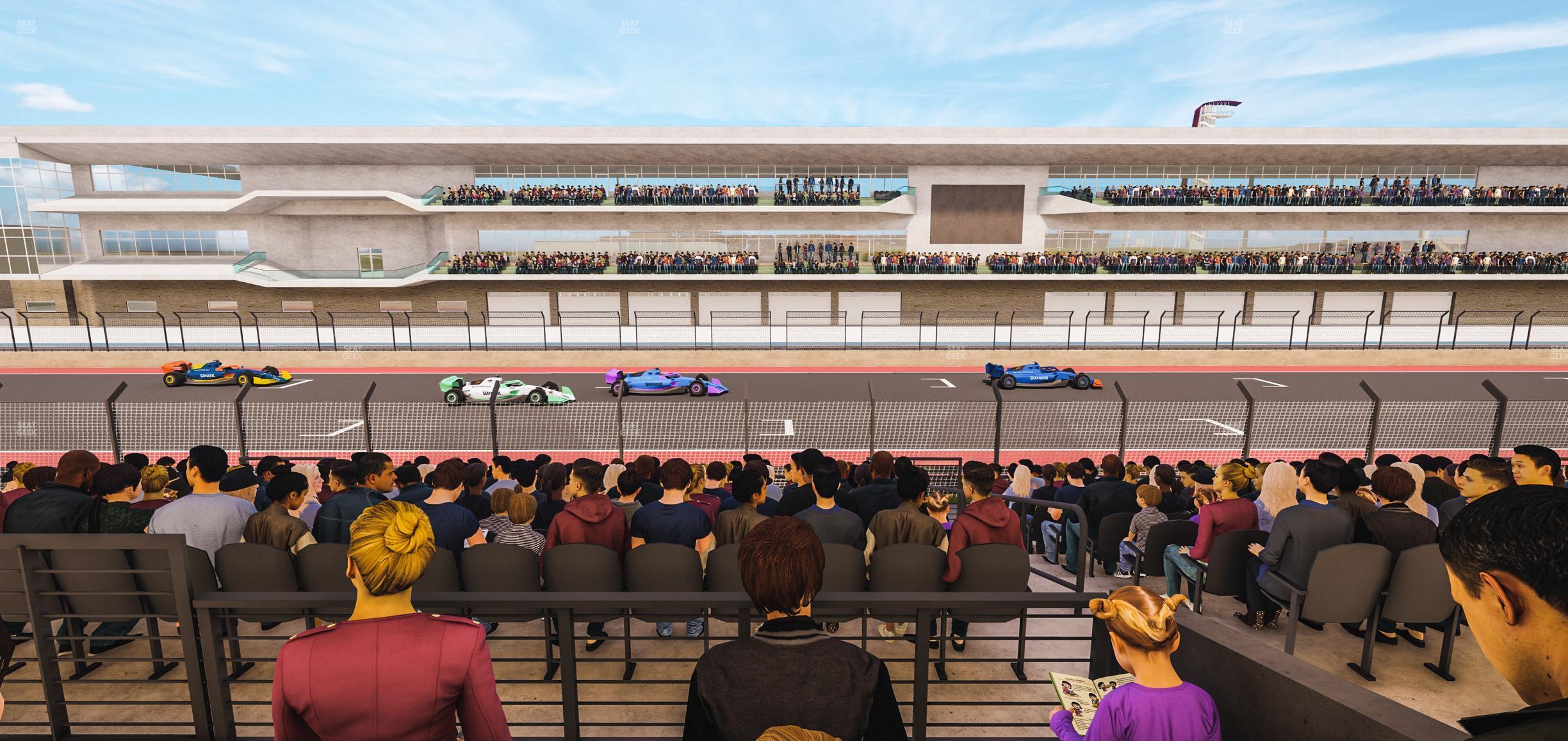 Seating view for Circuit of The Americas Section Main Grandstand Mezzanine 6 B