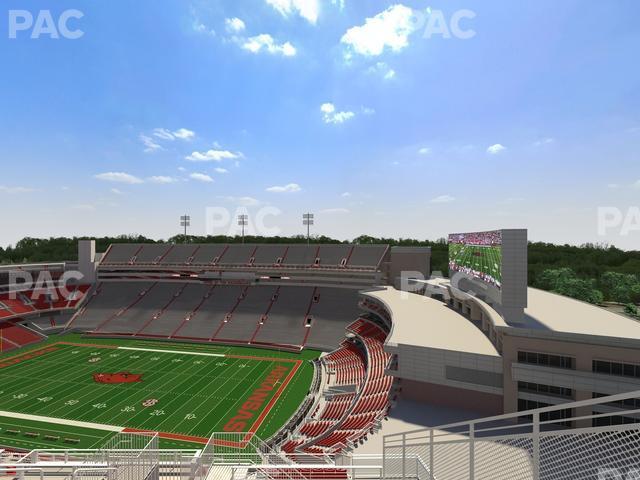 Seating view for Razorback Stadium Section 518