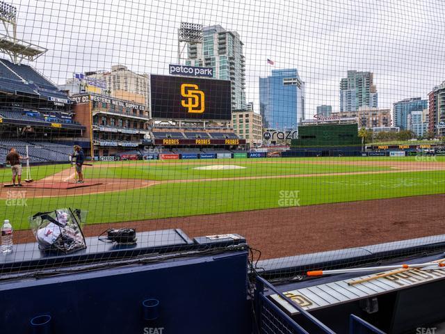 Seating view for Petco Park Section Dugout 5