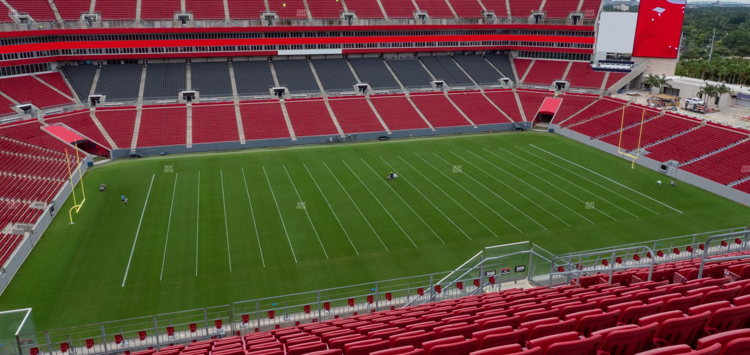 Seating view for Raymond James Stadium Section 308