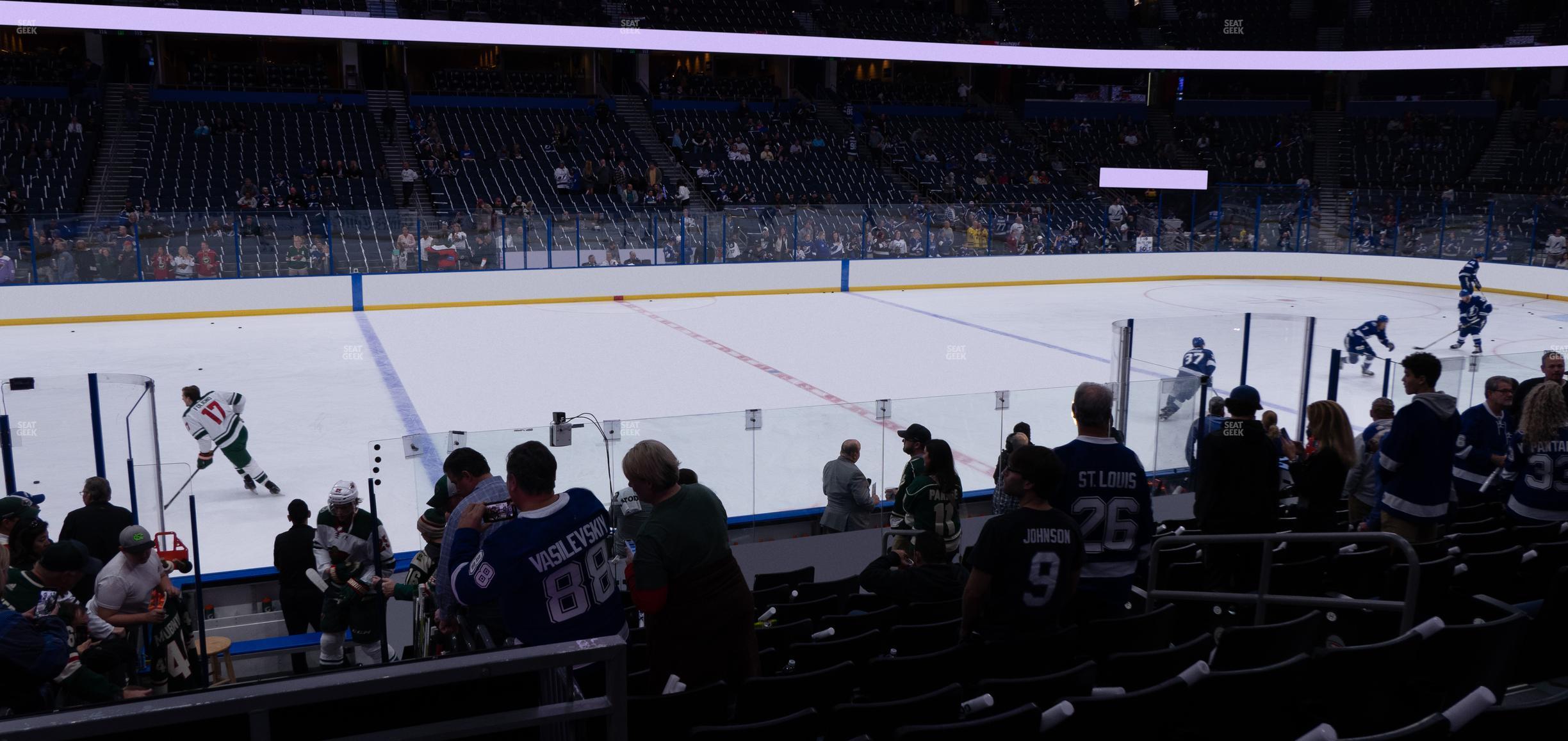 Seating view for Amalie Arena Section 102