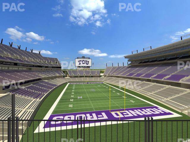 Seating view for Amon G. Carter Stadium Section South End Zone Suite 5