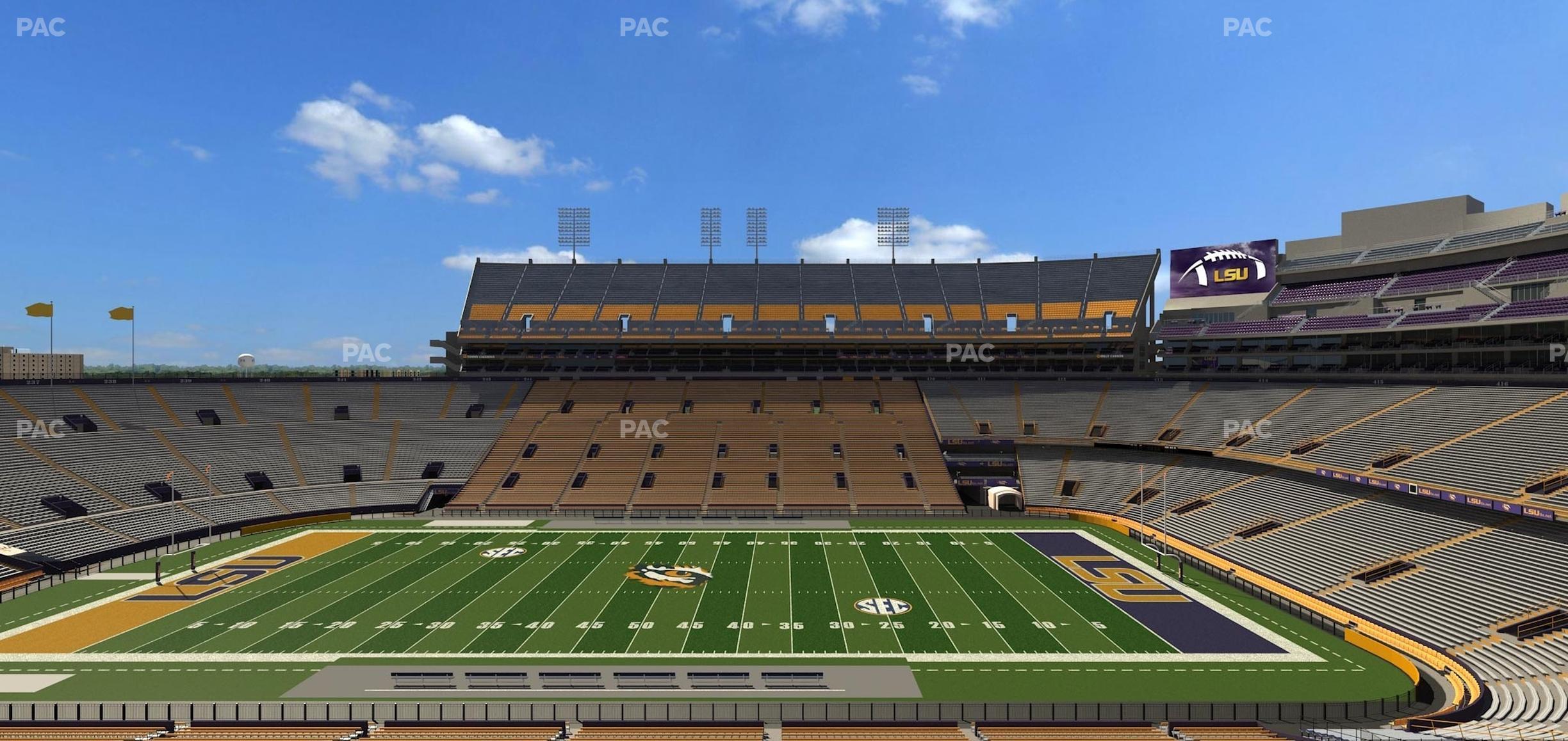 Seating view for Tiger Stadium Section Club 106