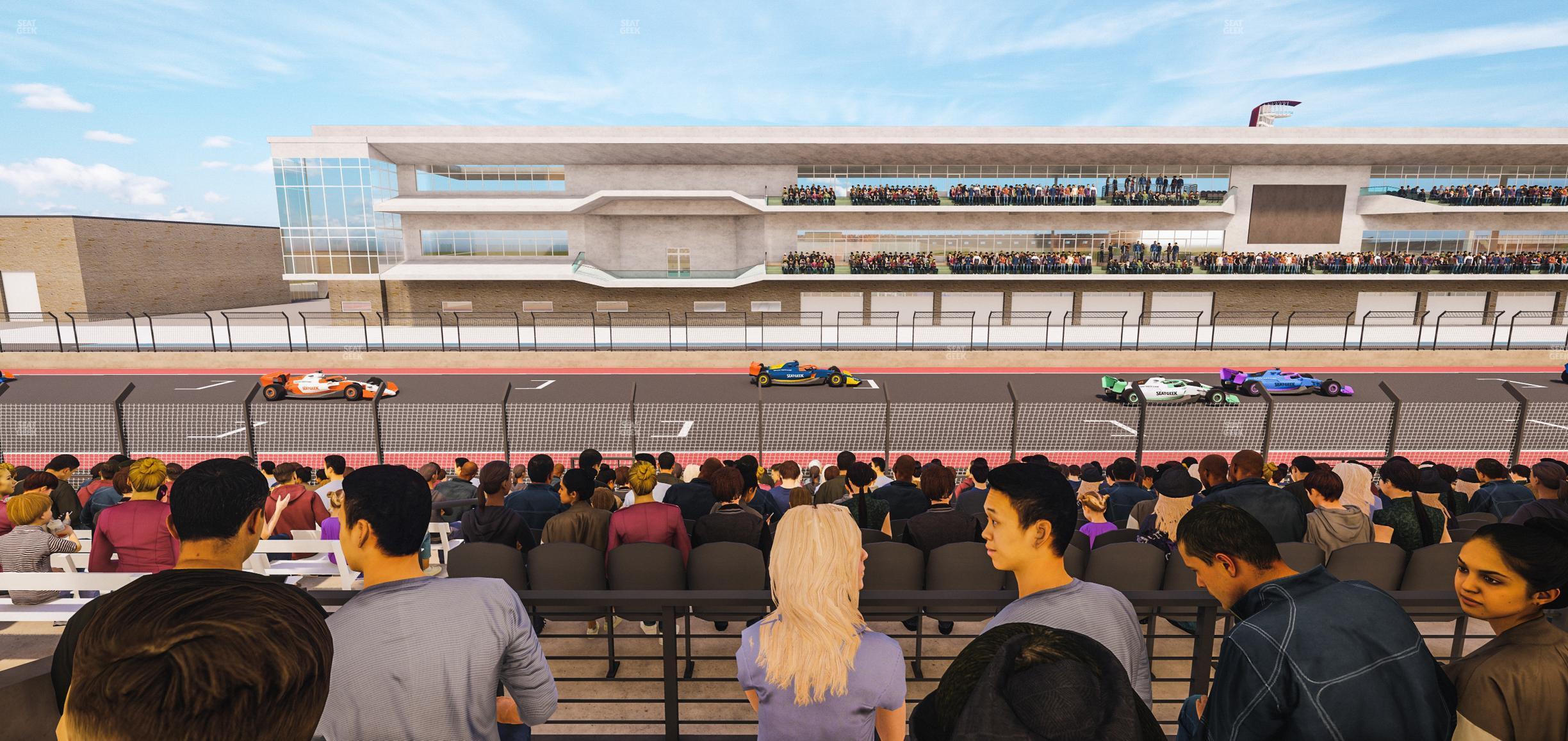 Seating view for Circuit of The Americas Section Main Grandstand Mezzanine 4 A