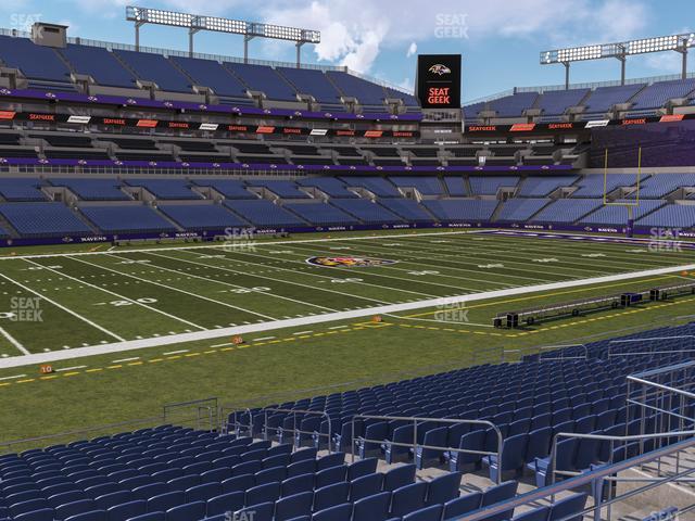 Seating view for M&T Bank Stadium Section 103