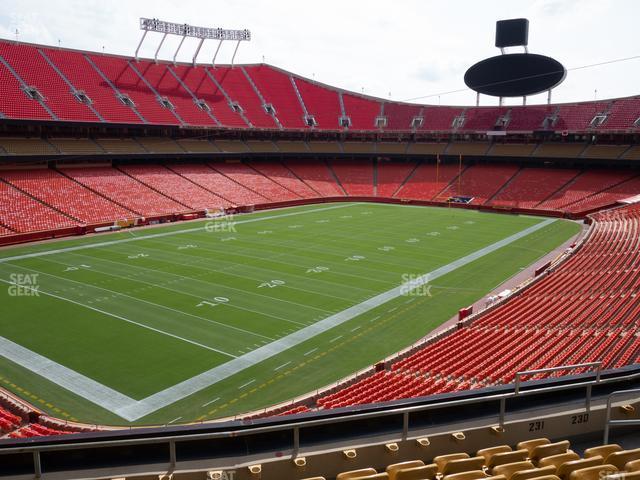 Seating view for GEHA Field at Arrowhead Stadium Section 231