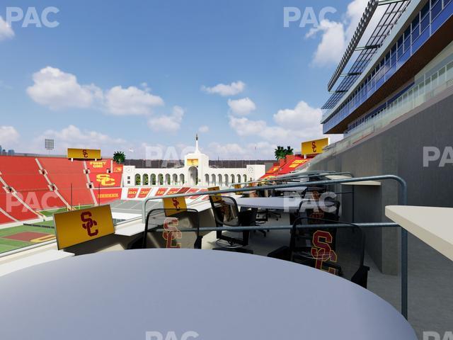 Seating view for Los Angeles Memorial Coliseum Section Loge 414